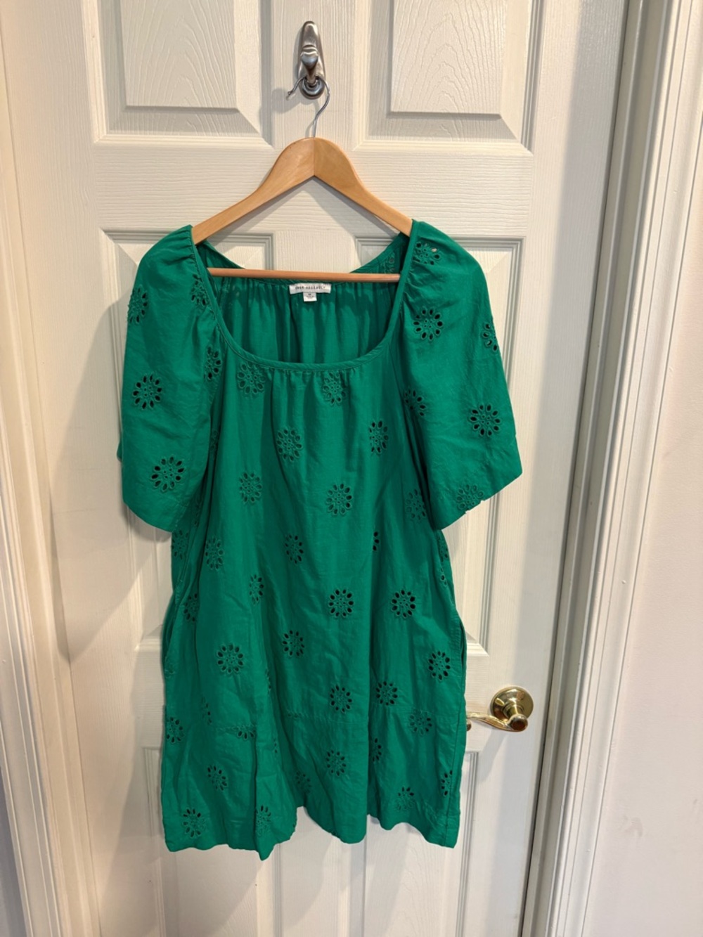 Green Eyelet Mini Dress by Free Assembly